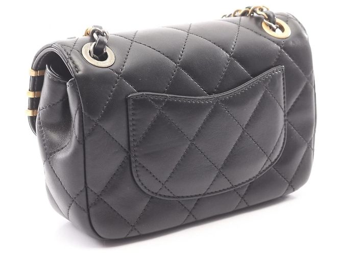 Borsa Chanel Matelassé in pelle di agnello nera Nero - vista 2