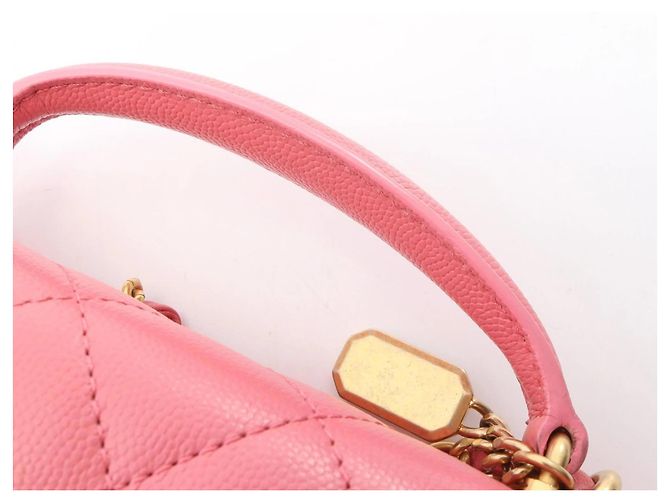 Borsa Chanel Matelassé Top Handle 2-Way Shoulder Bag Rosa - vista 7