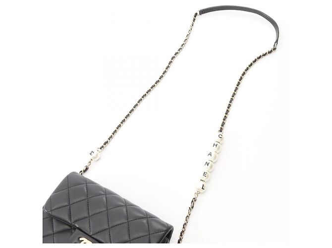 Borsa a Spalla Chanel Matelassé Small Flap Nero - vista 13