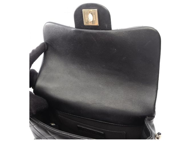 Borsa a Spalla Chanel Matelassé Small Flap Nero - vista 6