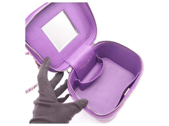 Vanity Beauty Case Matelassé Chanel Porpora - vista 3