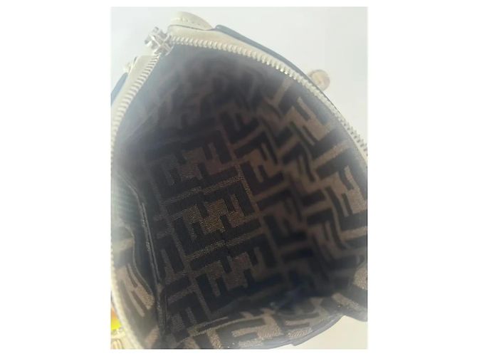 Fendi By The Way Mini Borsa Pelle Bianca Giallo Fluo Bianco - vista 4