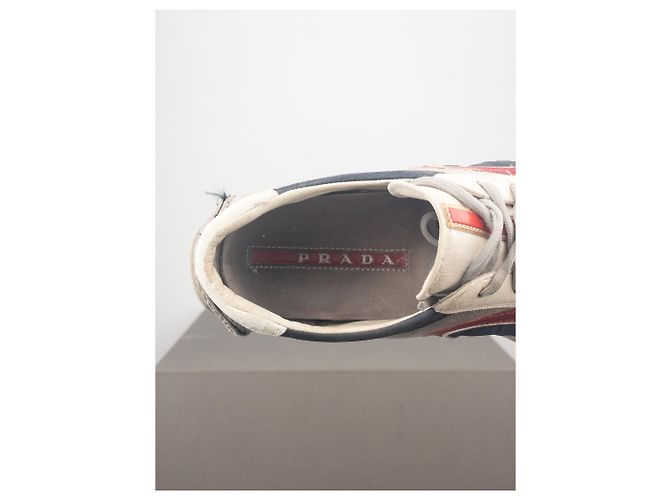 Sneakers Monte Carlo Prada 2000s (5, bianco, blu navy, grigio, rosso) - vista 10