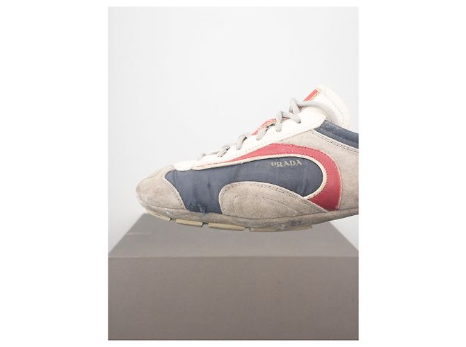 Sneakers Monte Carlo Prada 2000s (5, bianco, blu navy, grigio, rosso) - vista 11