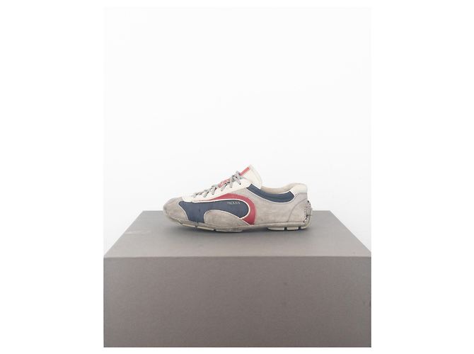 Sneakers Monte Carlo Prada 2000s (5, bianco, blu navy, grigio, rosso) - vista 3