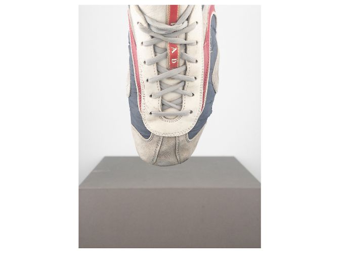 Sneakers Monte Carlo Prada 2000s (5, bianco, blu navy, grigio, rosso) - vista 7