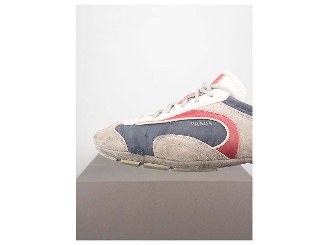 Sneakers Monte Carlo Prada 2000s (5, bianco, blu navy, grigio, rosso) - vista 8