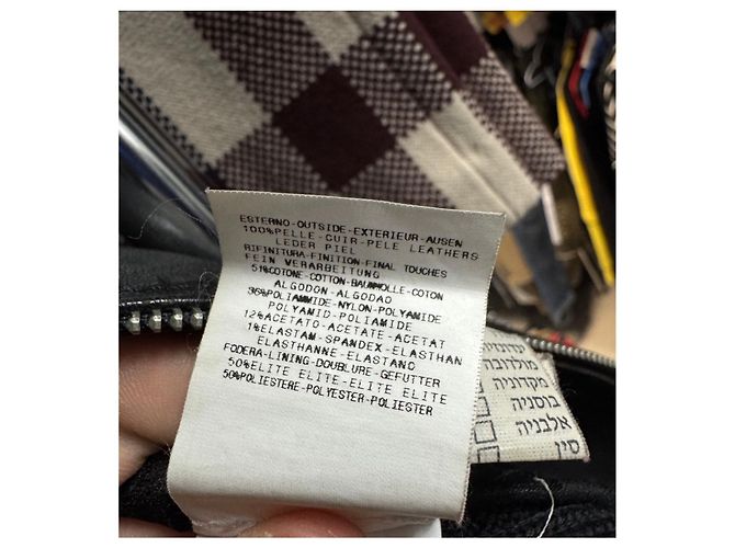 Bestickte schwarze Lederjacke John Galliano EU34/XS gebraucht - Ansicht 5