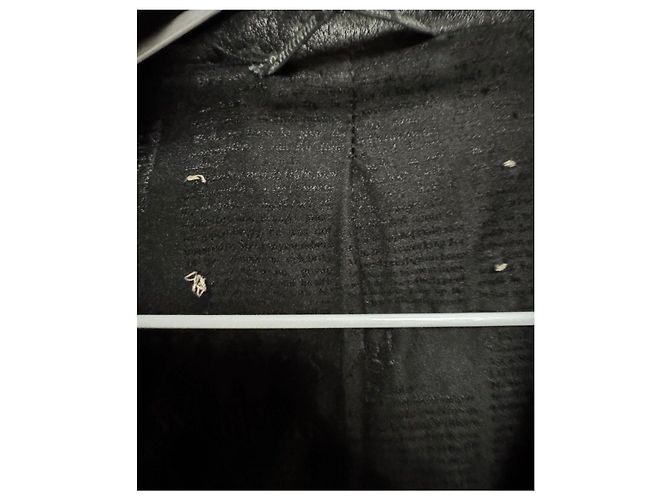 Bestickte schwarze Lederjacke John Galliano EU34/XS gebraucht - Ansicht 7