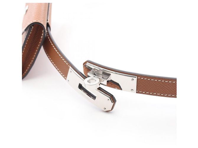 Hermès Hermes Kelly Pocket 18 Gold Belt Braun Silber - Ansicht 3