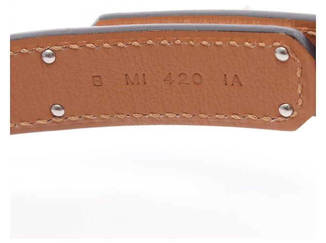 Hermès Hermes Kelly Pocket 18 Gold Belt Braun Silber - Ansicht 5