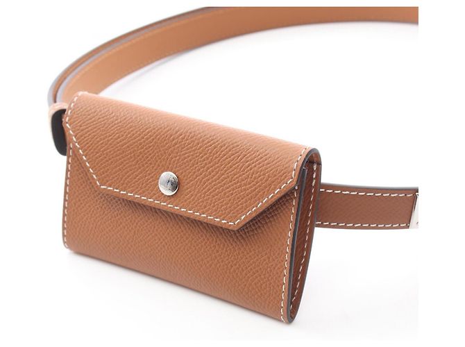 Hermès Hermes Kelly Pocket 18 Gold Belt Braun Silber - Ansicht 6