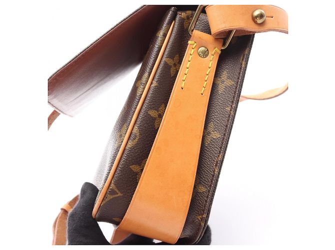 Borsa a Spalla Louis Vuitton Cartouchiere MM Marrone - vista 6