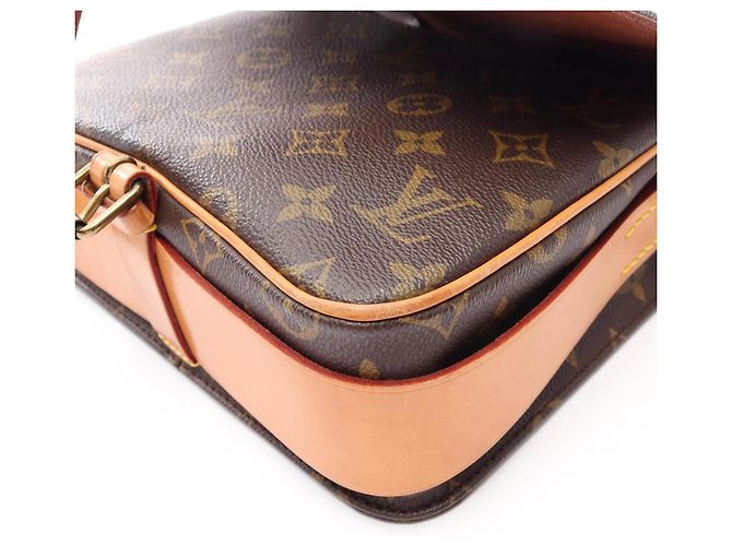 Borsa a Spalla Louis Vuitton Cartouchiere MM Marrone - vista 7