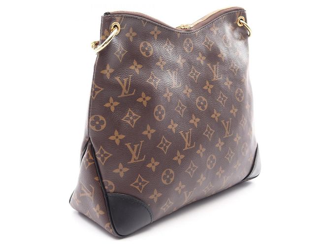 Borsa a tracolla Louis Vuitton Odeon NM MM Marrone Nero - vista 2
