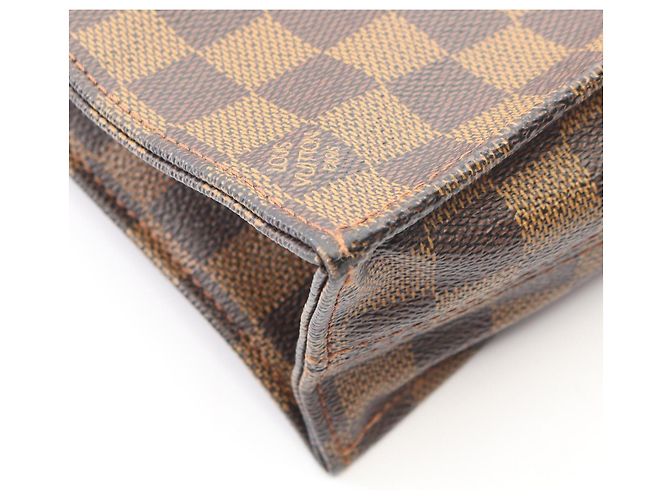 Louis Vuitton Sac Plat Damier Ebene Tote Bag Marrone - vista 6