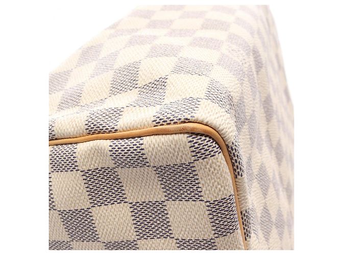 Louis Vuitton Speedy Bandoulière 30 Damier Azur Handbag White - view 12