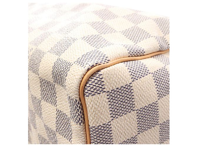 Louis Vuitton Speedy Bandoulière 30 Damier Azur Handbag White - view 13