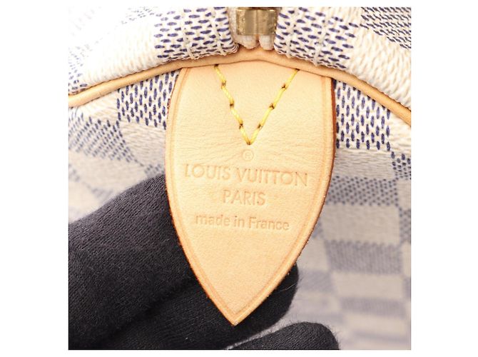 Louis Vuitton Speedy Bandoulière 30 Damier Azur Handbag White - view 4