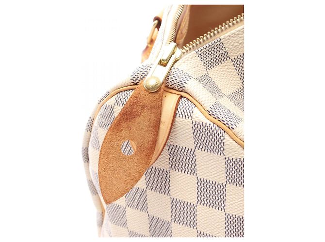 Louis Vuitton Speedy Bandoulière 30 Damier Azur Handbag White - view 7