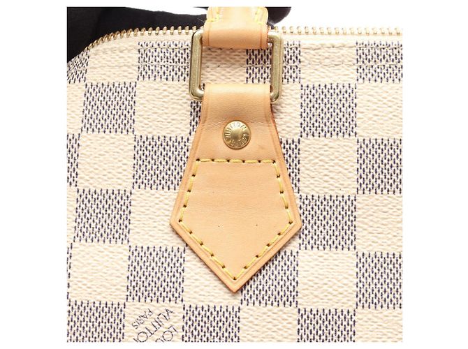 Louis Vuitton Speedy Bandoulière 30 Damier Azur Handbag White - view 9