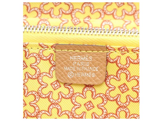 Cartera larga de seda Azap de Hermès marrón Castaño - vista 4