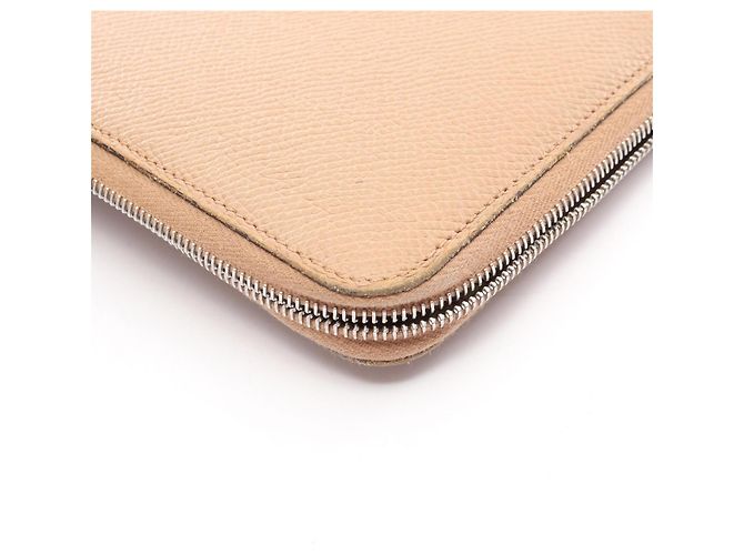 Cartera larga de seda Azap de Hermès marrón Castaño - vista 8