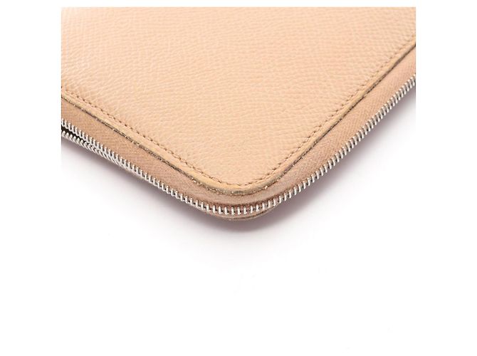 Cartera larga de seda Azap de Hermès marrón Castaño - vista 9