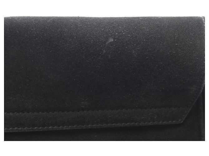 Borsa a tracolla con frange in scamosciato nero Yves Saint Laurent - vista 10
