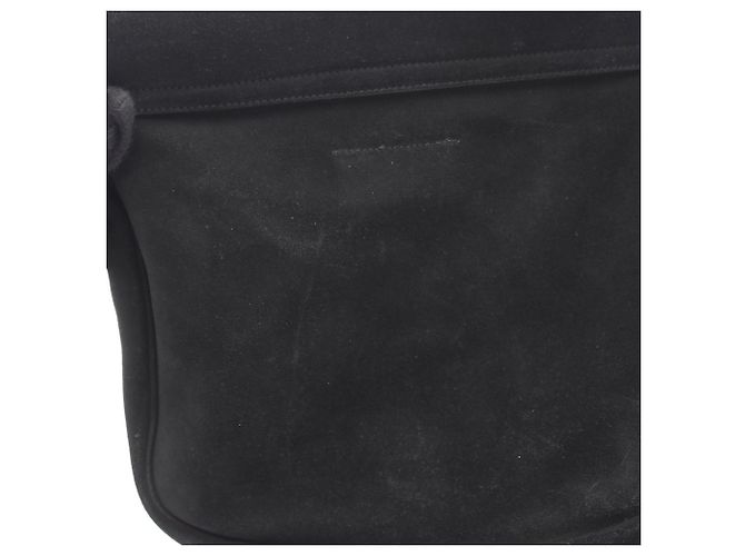 Borsa a tracolla con frange in scamosciato nero Yves Saint Laurent - vista 11