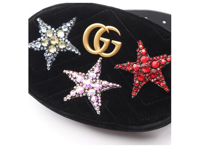 Bolsa de cintura/Bolsa de mão Gucci GG Marmont com estrela de strass Preto - vista 10