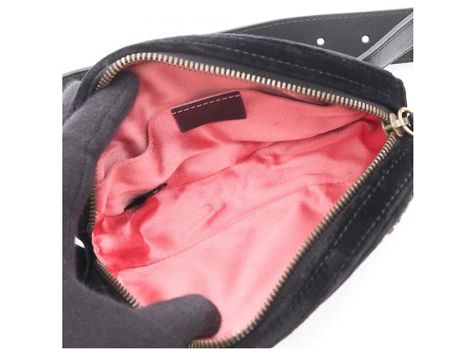 Bolsa de cintura/Bolsa de mão Gucci GG Marmont com estrela de strass Preto - vista 3