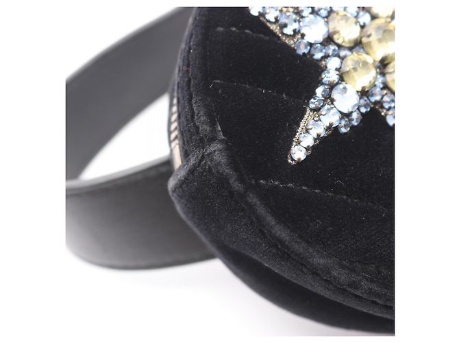 Bolsa de cintura/Bolsa de mão Gucci GG Marmont com estrela de strass Preto - vista 6