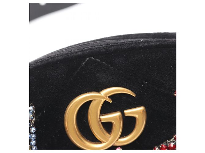 Bolsa de cintura/Bolsa de mão Gucci GG Marmont com estrela de strass Preto - vista 7