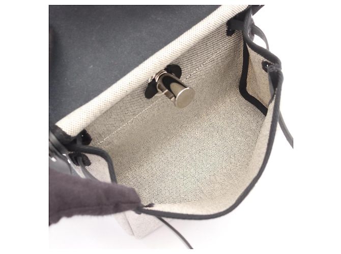 Sac à bandoulière Hermès Herbag Zip Mini Marron Noir - vue 3