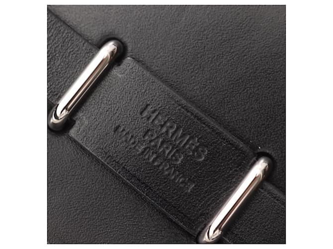 Sac à bandoulière Hermès Herbag Zip Mini Marron Noir - vue 4