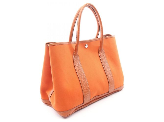 Hermès Borsa Tote Hermes Garden Party PM Marrone - vista 2