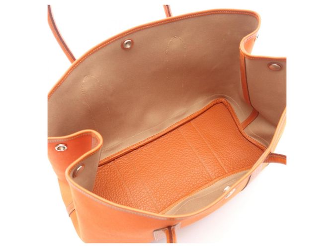 Hermès Borsa Tote Hermes Garden Party PM Marrone - vista 3