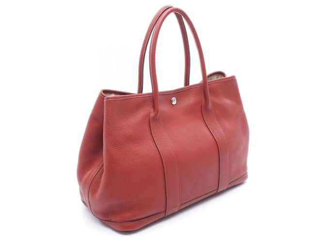 Hermès Borsa Tote Hermes Garden Party PM Rosso - vista 2