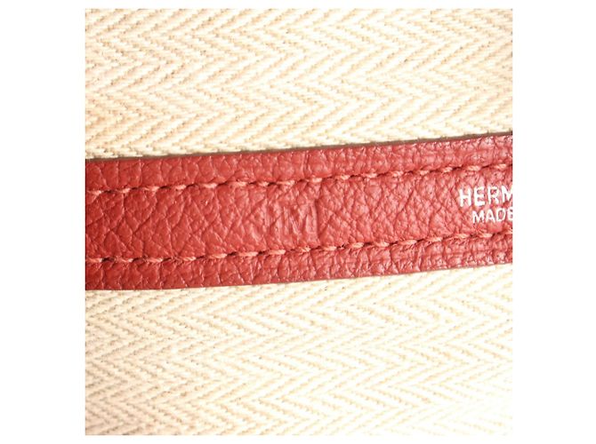 Hermès Borsa Tote Hermes Garden Party PM Rosso - vista 5