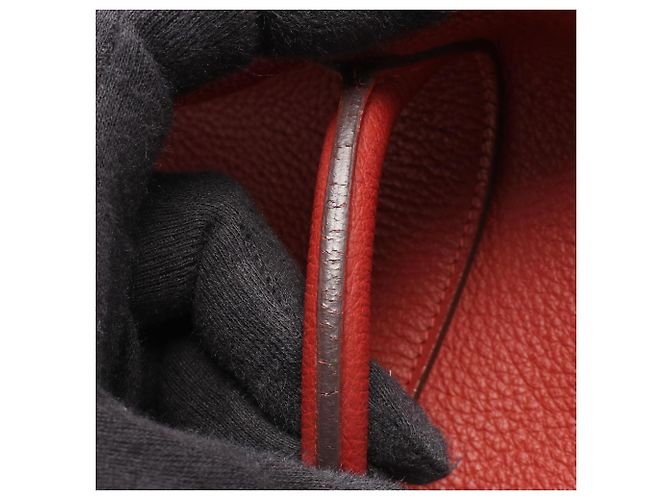 Hermès Borsa Tote Hermes Garden Party PM Rosso - vista 8