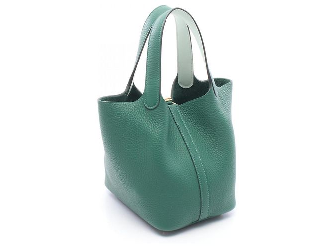 Hermès Hermes Picotin Lock Eclat PM Handtasche Grün Hellgrün - Ansicht 2