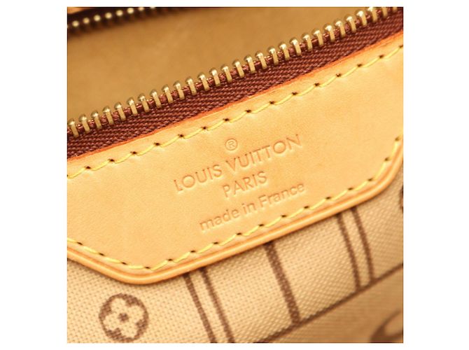 Borsa Tote Louis Vuitton Neverfull MM Monogram Marrone Monogramma - vista 4