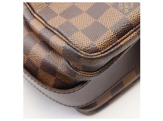 Borsa a tracolla Louis Vuitton Naviglio Damier Ebene Marrone - vista 7