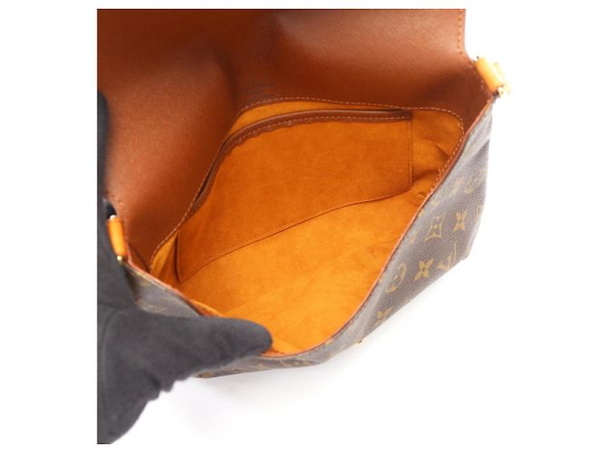 Borsa a Spalla Louis Vuitton Musette Tango Marrone Monogramma - vista 3