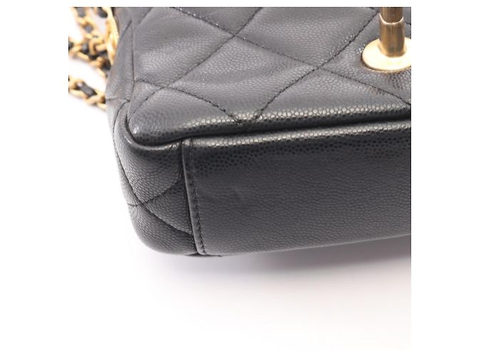 Borsa a tracolla Chanel Matelassé Mini Flap in nero - vista 7