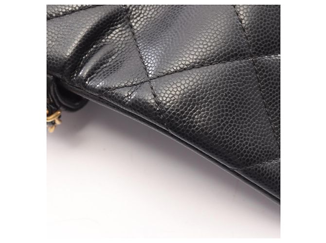 Borsa a tracolla Chanel Matelassé Mini Flap in nero - vista 8