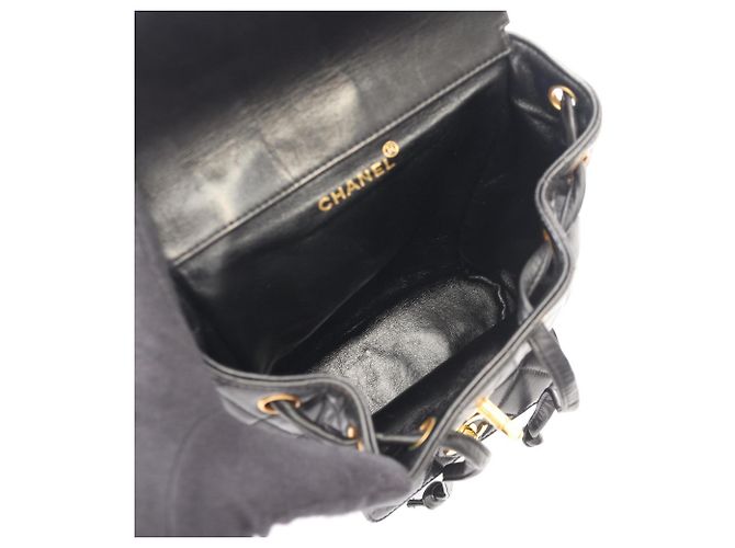 Zaino/Borsa Chanel Matelassé in agnello nero - vista 3