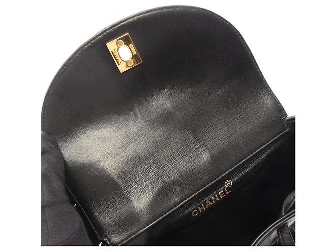 Zaino/Borsa Chanel Matelassé in agnello nero - vista 8