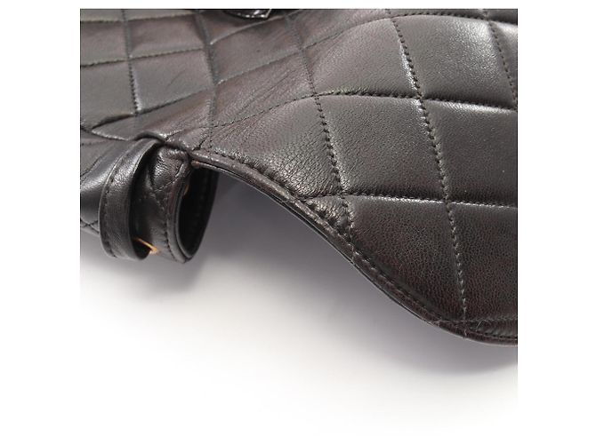 Zaino/Borsa Chanel Matelassé in agnello nero - vista 9